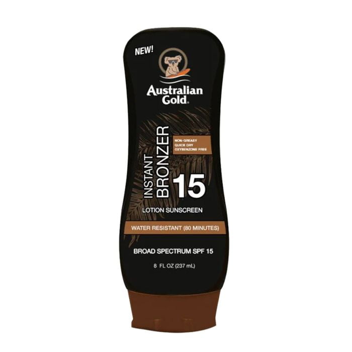 Australian Gold Instant Bronzer Lotion Sunscreen SPF 15