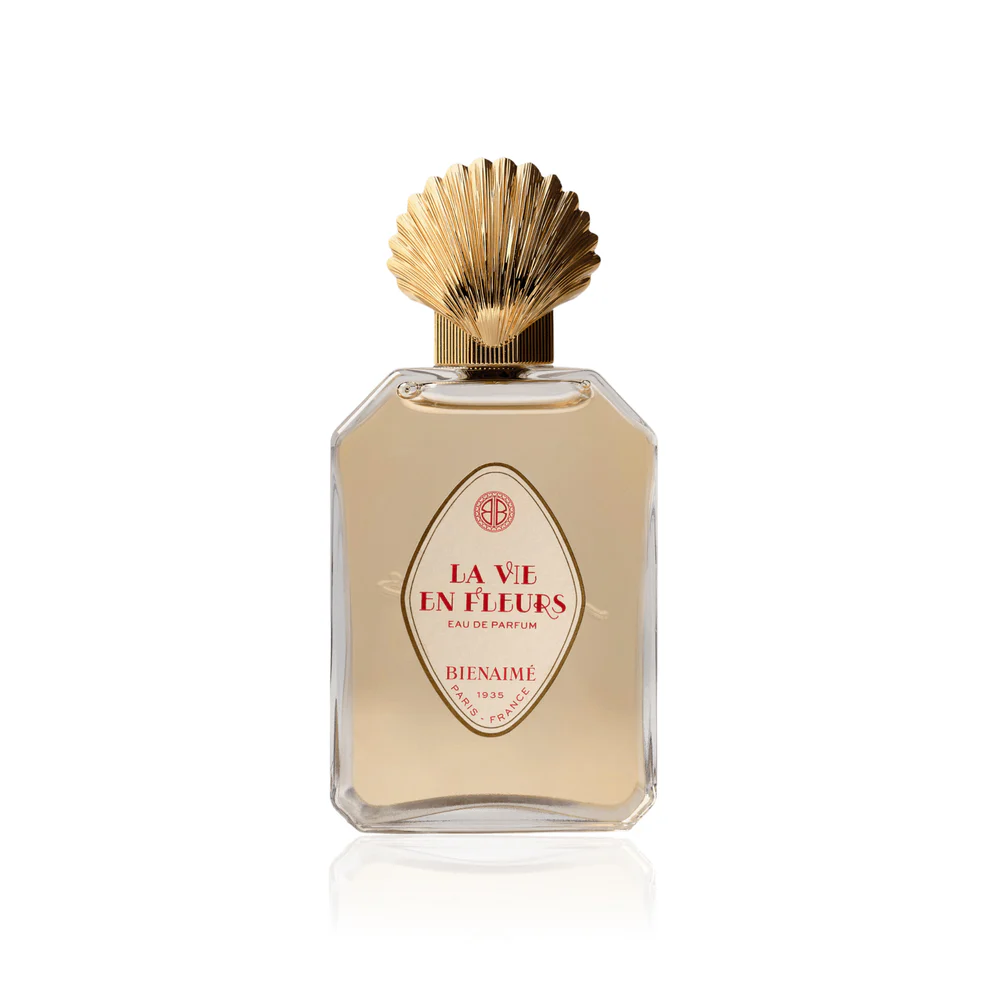 immagine della bottiglia del profumo la vie en fleurs di Bienaime