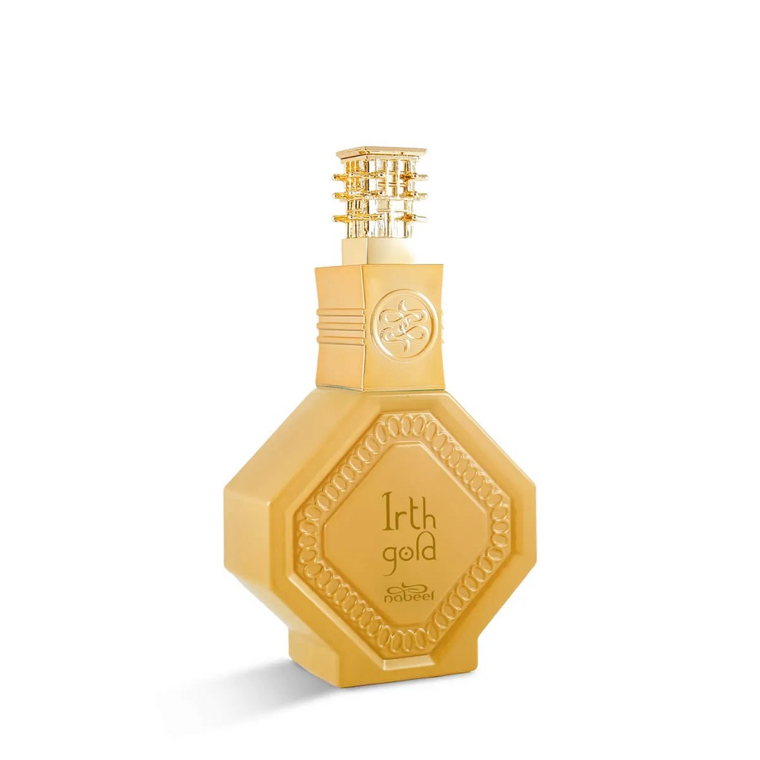 bottiglia del profumo irth gold di nabeel