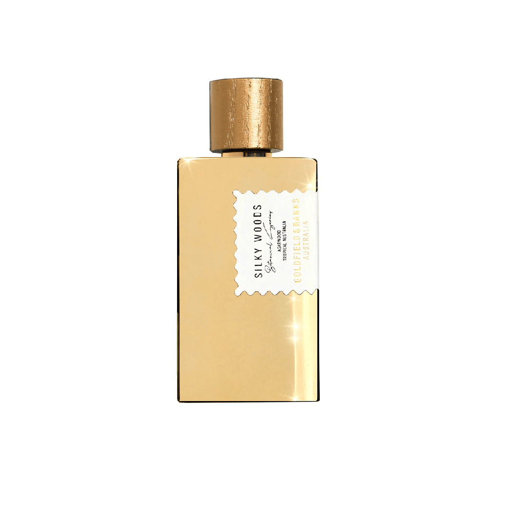 bottiglia del profumo silky woods di goldfield and banks