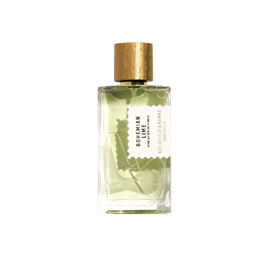 bottiglia del profumo bohemian lime di goldfield&banks