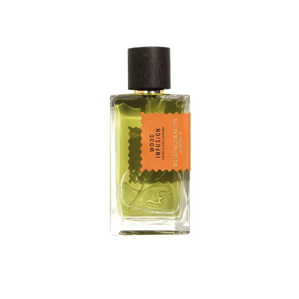 bottiglia del profumo wood infusion di goldfield&banks