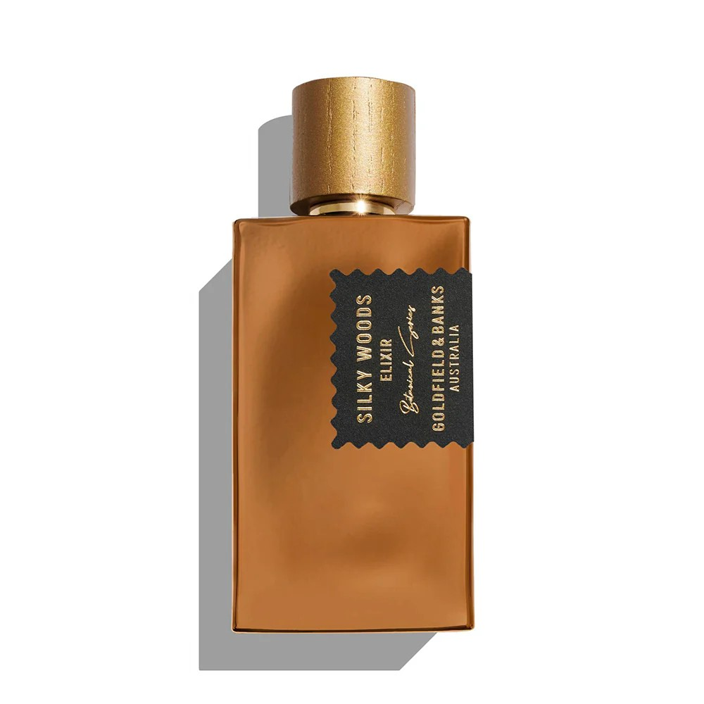 bottiglia del profumo silky woods di goldfield and banks