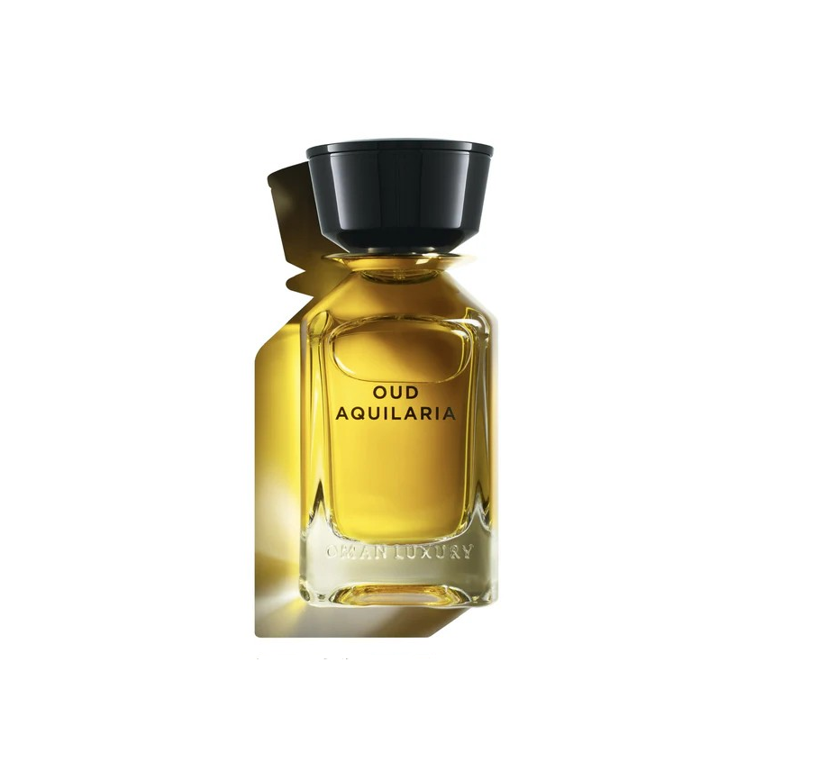 immagine della bottiglia del profumo di oud aquilaria di oman luxury