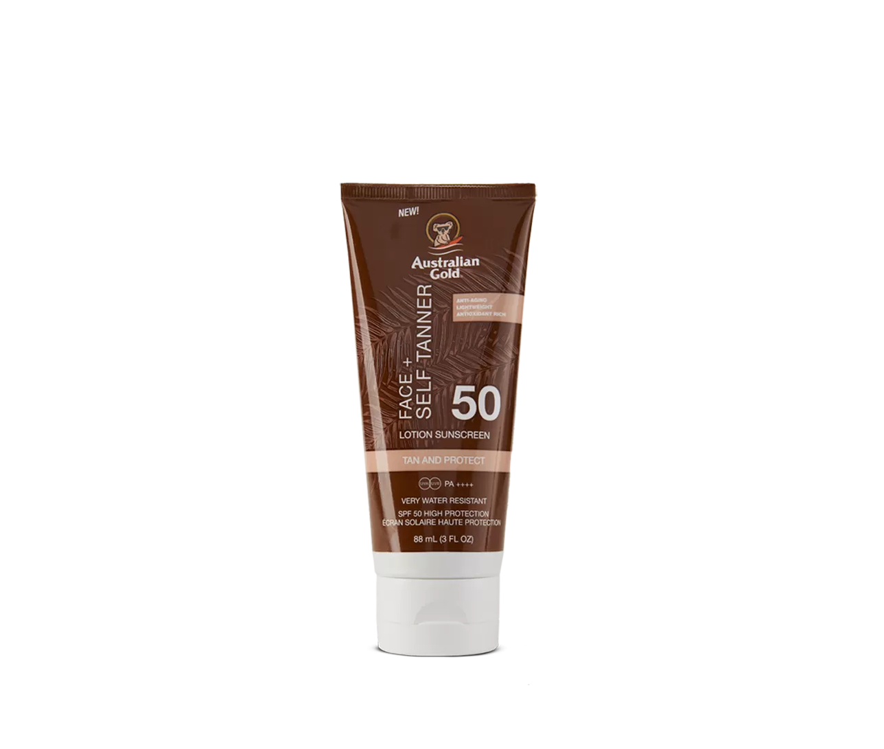 Australian Gold Protector solar SPF50 + loción autobronceadora
